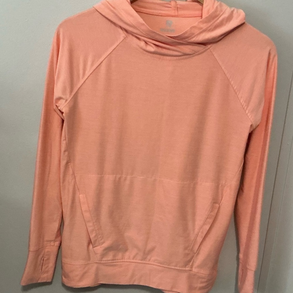Runway Peach Hoodie pocket thumb holes size large - Picture 2 of 14